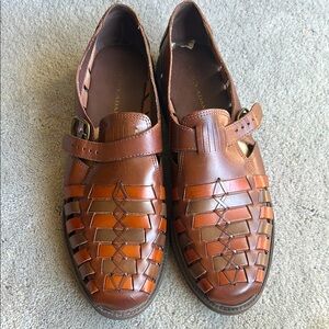 Stacy Adams Brown Leather Loafers with Slip-On Design